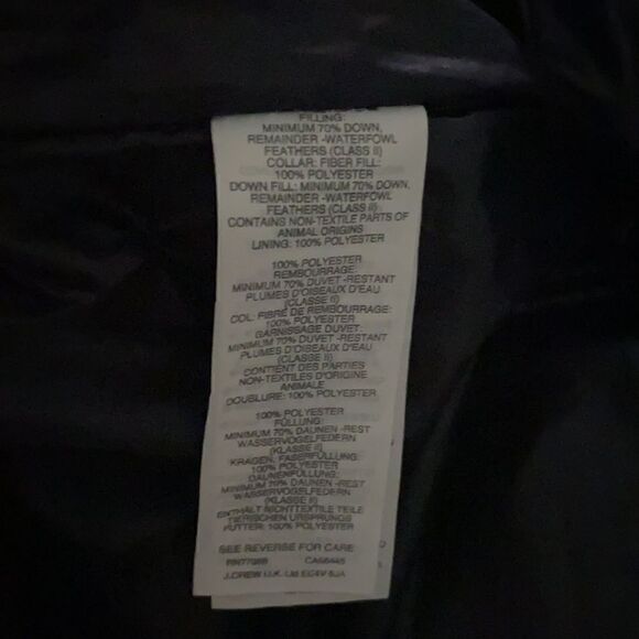 J. Crew | Navy Blue Quilted Down Insulated Shiny Field Puffer Vest C9300 | M - Picture 8 of 9